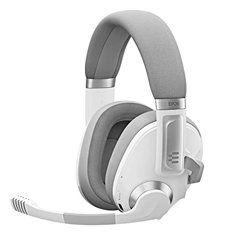 EPOS Gaming H3Pro Hybrid Gaming Headset - PC Headphones with Microphone - Noise-Cancellation, Adjustable, Smart Button Audio Mixing, Bluetooth, Gaming Suite, Surround Sound - (Ghost White) - color: Ghost White