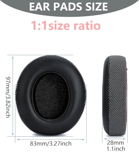 Replacement Ear Pads Compatible with Beats Studio 3.0 Wireless Black - color: Black + Woven