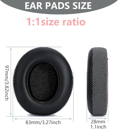 Replacement Ear Pads Compatible with Beats Studio 3.0 Wireless Black - color: Black + Woven