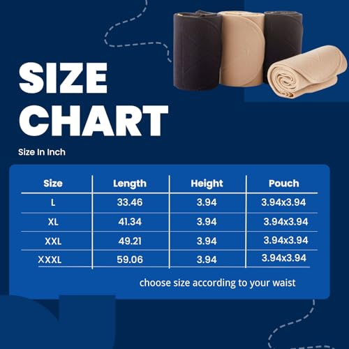 Mic Belts for Theatre, Anti-Slip & Comfortable Wireless Microphone Belt with Secure Pocket, Ultra-Thin Breathable (L) - size: L