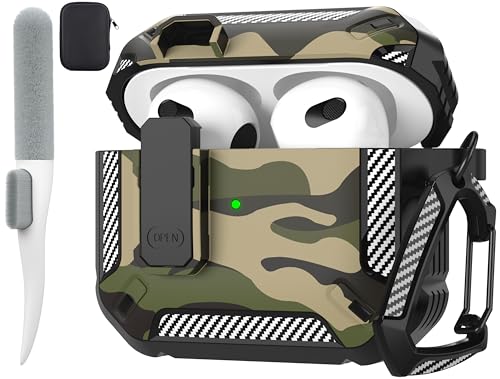 for AirPods Pro 1st/2nd Case with Magnetic Lock, Magsafe Ready, Camo Jungle - color: Camo Jungle, size: AirPods Pro 2 Case 2022