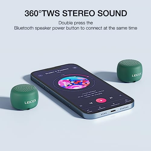 LEICEX Portable Bluetooth Speakers, Mini Cute Small Pillow Wireless Speakers with Bluetooth 5.0 Perfect for Travel Outdoor Sound (Green) - color: Tiny-Green