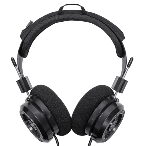 Headband Cushion Cover Compatible with Grado SR60x, SR80x, SR60e, SR80e, SR60i, SR80i, SR60, SR80 Headphones, 6mm Thick Soft Cushion, No Wobble Zipper Slider, with Hanging Loop