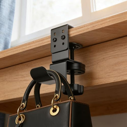 MYITYARD Clamp Mug Hooks Under Desk, Clip On Hook Cup Holder | Desktop Hanging Headphone Hook for Office, Computer Desk, Student Class Desk, Cabinet - color: Desk Hooks