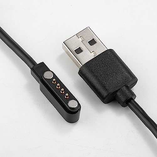 Replacement Magnetic Charging Cable for Bone Conduction Headphones, USB Charger Cord for 4-pin Interface Bone Conduction Headphones, Smartbands, and Smartwatches (7.62mm Pitch) - size: 1 Pack