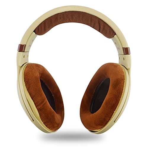 Geekria Velour Headband Pad Compatible with Sennheiser HD598, HD598SE, HD598CS, HD595, HD569, HD559, HD558, HD555, HD518, HD515, Game ONE, PC360, PC373D Headphones (Brown) - color: Brown