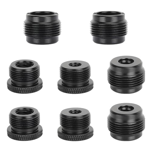 CAMVATE 8 PCS Microphone Mount Thread Adapter Set (Black)-3748