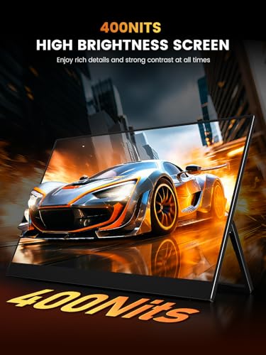 UPERFECT Portable Gaming Monitor 144Hz 2.5K, 16” 0.1ms 100% DCI-P3 QLED | 400 Nits, FreeSync Monitor, USB-C & MINI HDMI, VESA & Case, Travel Second Screen for Laptop, PC, Computer, Game Consoles - size: 16"
