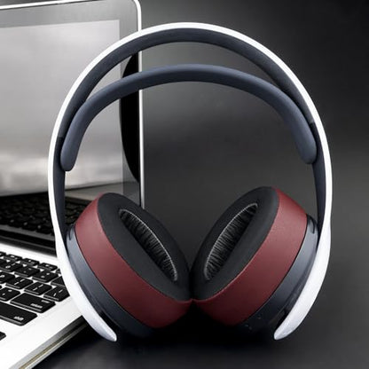 SOULWIT Earpads for Sony PS5 Pulse 3D Wireless Headset, Cooling Gel Replacement Ear Pad Cushions with Noise Isolation Foam - Burgundy - color: Burgundy