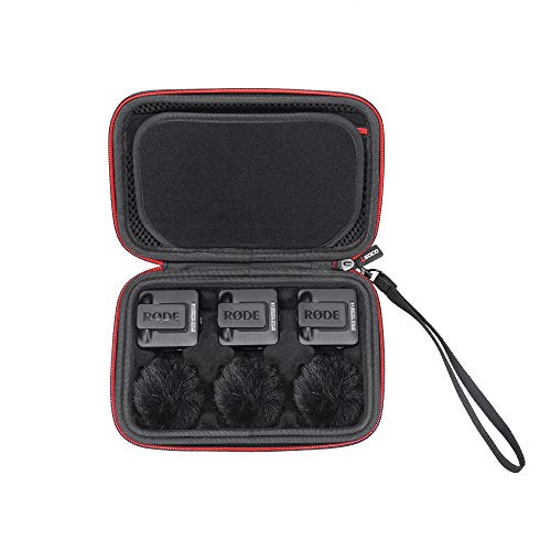 RLSOCO Carrying Case for Rode Wireless GO II/Wireless ME/Wireless GO III (Gen 3)/Wireless GO Wireless Microphone System - Fits for Rode Wireless GO 2/3 Microphone (Black) - color: Six Slots