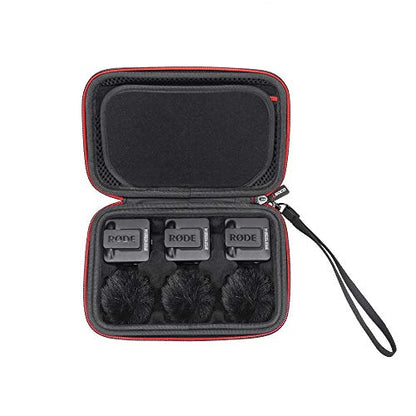 RLSOCO Carrying Case for Rode Wireless GO II/Wireless ME/Wireless GO III (Gen 3)/Wireless GO Wireless Microphone System - Fits for Rode Wireless GO 2/3 Microphone (Black) - color: Six Slots