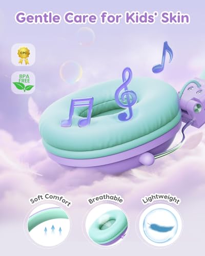 Acer Kids Headphones Wired for School, 74-85dB Limiter, Purple-Green OHW342 - color: Purple Green