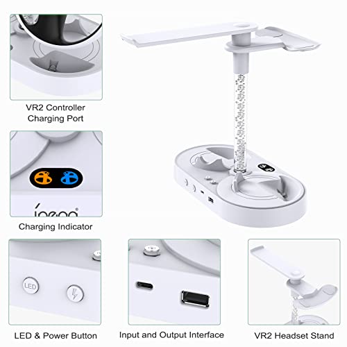 FASTSNAIL RGB Charging Stand & Storage Station for PlayStation VR2 - White - color: White