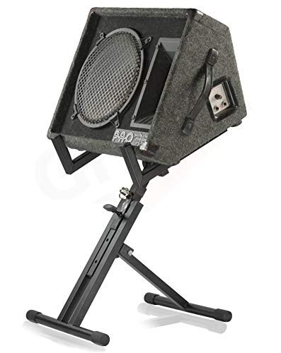 GRIFFIN Guitar Amplifier Stand (Stage-MountPRO Series) – Combo PA Speaker Karaoke Monitor Holder – Low Profile Audio Amp Tilt Back Adjustment – Speaker Cabinet Studio Equipment Platform Riser