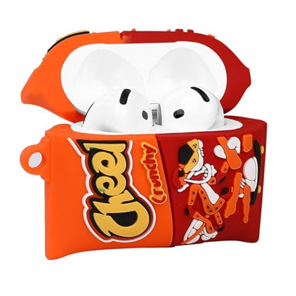 Cute Case for AirPods 4th Generation, for AirPods 4 Wireless Earbuds, XMBYGY Silicone Cartoon Charging Case Shockproof Protective Headphones Cover with Carabiner for Man Woman Teen - color: Chet