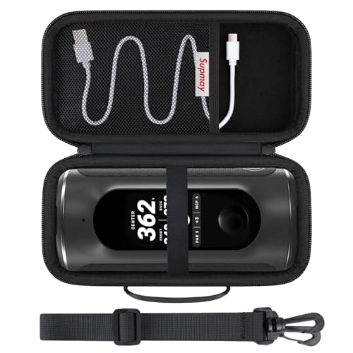 Carrying Case for Blue Tees Golf Player+, Player Pro GPS Speaker | GPS Speaker Player Protection Case with Mesh Pocket,Shoulder Strap, Shockproof, Scratch Resistant, Waterproof, Black - color: Black+Black