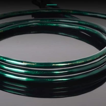 M/M Digital Audio Coaxial Cable [Silver-Plated | Copper Core | 17AWG], RCA Coaxial Cable, 2RCA Male to 2RCA Male L/R Sound Digital Coaxial Audio Cable, Emerald - size: 9.8FT/3M