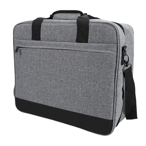 LiebeWH Mixer Travel Bag, Canvas Audio Mixer Carrying Case with Multi Pockets, Padded Interior, Adjustable Shoulder Strap for DJ Podcast Recording Gear and Cables