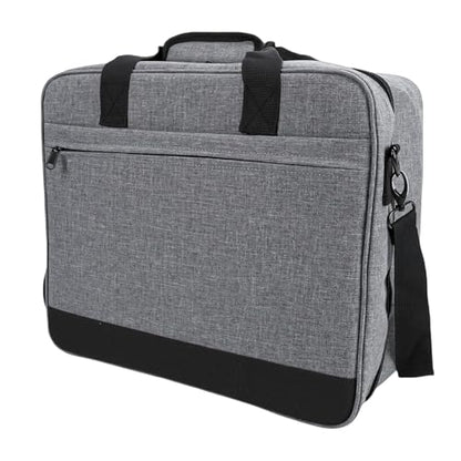 LiebeWH Mixer Travel Bag, Canvas Audio Mixer Carrying Case with Multi Pockets, Padded Interior, Adjustable Shoulder Strap for DJ Podcast Recording Gear and Cables