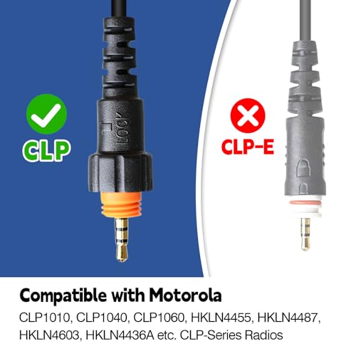 C Shape Walkie Talkie Swivel Earpiece Over-Ear Headset Headphone Microphone Built-in Ptt Ear Piece with Mic for Motorola Solutions Radio clp 1010 1040 1060 1080 clp1010 clp1040 clp1060 clp1080