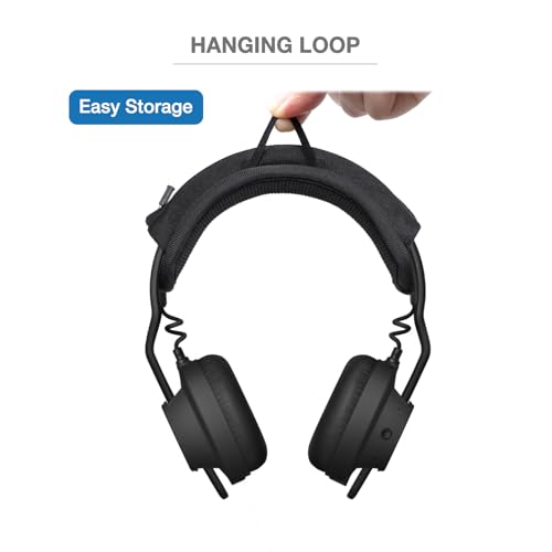 Headband Cushion Cover Compatible with Aiaiai TMA-2 Move, TMA-2 Studio, TMA-1 Studio Wireless Headphone,TMA-2 Modular H03 Headband, 6mm Thick Cushion, No Wobble Zipper Slider, Hanging Loop