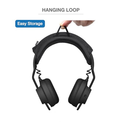 Headband Cushion Cover Compatible with Aiaiai TMA-2 Move, TMA-2 Studio, TMA-1 Studio Wireless Headphone,TMA-2 Modular H03 Headband, 6mm Thick Cushion, No Wobble Zipper Slider, Hanging Loop