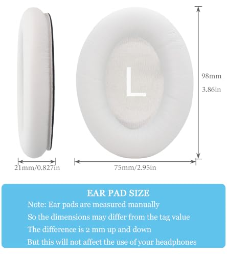QC45 Replacement Ear Pads are Compatible with Bose QuietComfort 45 (QC45)/QuietComfort SE (QC SE) Headphones. Akkiv Earpads Cushions with Protein Leather and Memory Foam (Milky White) - color: milky white
