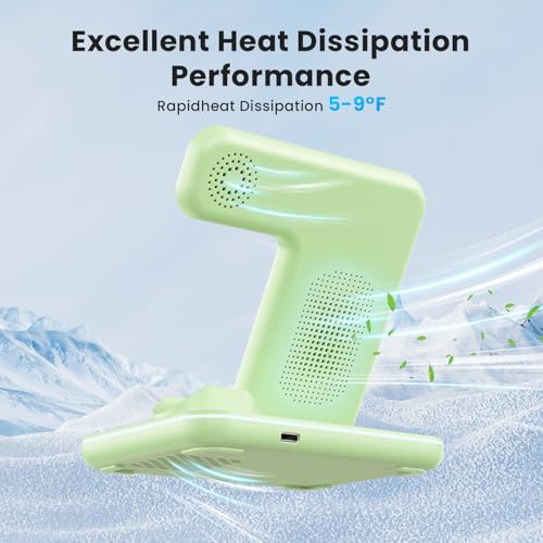 WAITIEE Wireless Charger 3 in 1, 15W Fast Charging Station for Apple Watch 9/8/Ultra 2/Ultra/SE/7/6/5/4/3/2, for AirPods 3/2/1/Pro/Pro 2, for iPhone 15/14/13 /Plus/Pro/Pro Max/12/11/X/Xr/XS/8 (Green) - color: Mint Green