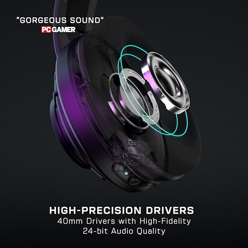 Turtle Beach Atlas Air Wireless Open-Back Headset for PC, PS5, PS4, Mobile | PlayStation, 24-Bit High-Fidelity Audio, Adjustable Mic, Rechargeable 50-Hr Battery, Memory Foam Cushions, Lightweight, Black