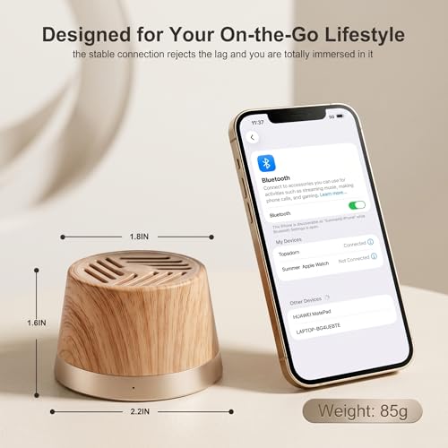 Topadorn MagSafe Bluetooth Speaker with 15W Wireless Charger | Magnetic Phone Stand Speaker for iPhone, Portable Wireless Charging Speaker with TWS Pairing - color: Natural