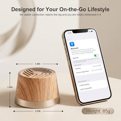Topadorn MagSafe Bluetooth Speaker with 15W Wireless Charger | Magnetic Phone Stand Speaker for iPhone, Portable Wireless Charging Speaker with TWS Pairing - color: Natural