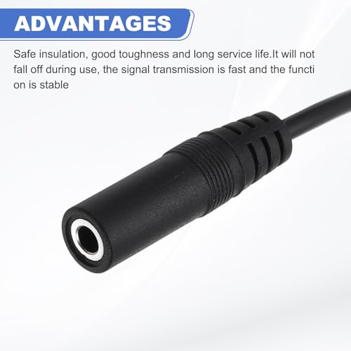 MECCANIXITY 3pcs 3.5mm Female Jack to Bare Wire Open End Replacement 26AWG TRS 2 Pole Stereo 1/8" Mono Jack to Bare Wire 34mm for Earphone Headphone Cable Repair, 39.4inches - size: 39.4inches