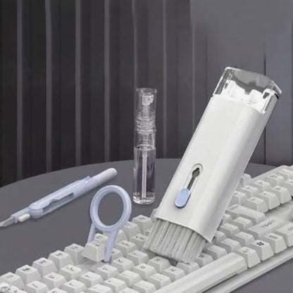 Multifunctional 7 in 1 Keyboard Cleaning Brush Set,A Cleaning Kit Headphones,Mobile Phone and Computer Screens,Blue