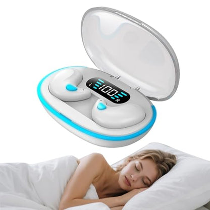 Bluetooth Invisible Sleep Earbuds Wireless Small Flat Sleeping Headphones - color: White