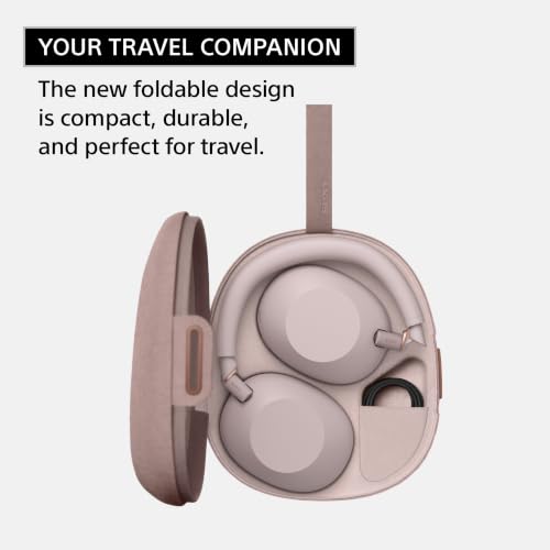 Sony WH-1000XM6 The Best Noise Cancelling Wireless Headphones, Sand Pink - color: SAND PINK