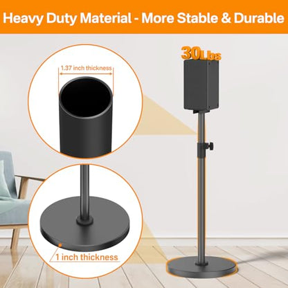 Heavy-Duty Bookshelf Speaker Stands for Vizio Speaker Stands Pair with Vizio Soundbar Mount for Surround Sound - Adjustable Floor Speaker Stands for Vizio Rear Speaker Stands with Cable Management