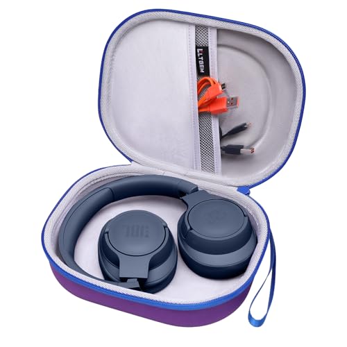 Case for JBL Tune 770NC/510BT/720BT/520BT/670NC/520C Headphones Purple | Hard Carrying Travel Case for JBL Live 770NC/670NC/680NC/780NC Headphones - color: Purple+Gray