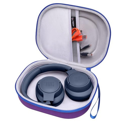Case for JBL Tune 770NC/510BT/720BT/520BT/670NC/520C Headphones Purple | Hard Carrying Travel Case for JBL Live 770NC/670NC/680NC/780NC Headphones - color: Purple+Gray