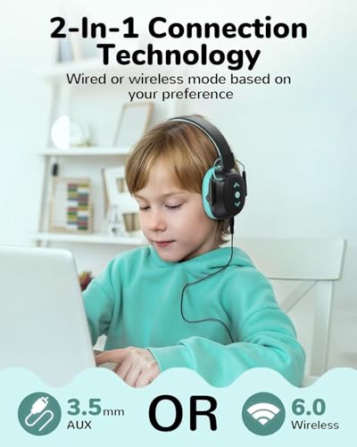 Sensory Headphones for Autism Kids Aldult, Sound Proof Ear Hearing Protection Noise Cancelling Ear Muff, 29dB SNR Noise Reduction 80H Playtime Bluetooth 6.0 Earmuff for Shooting Gun Range(Black) - color: Black