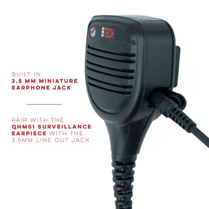 BTECH QHM22 Weatherproof Heavy Duty IP54 Speaker Mic, Premium Commercial Grade Shoulder Mic for BAOFENG (UV-5R BF-F8HP), pxton, Retevis, Kenwood K1 Radios (Pack of 2) - size: Single (Pack of 2), style: QHM22 Single PTT Speaker Mic