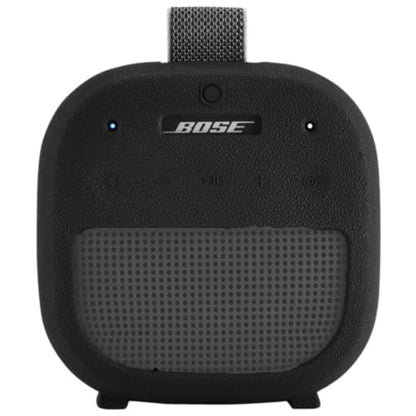 Silicone Case Sleeve for Bose SoundLink Micro 2nd Gen,Protective Case for Bose SoundLink Micro 2,with Carabiner (Black) - color: black