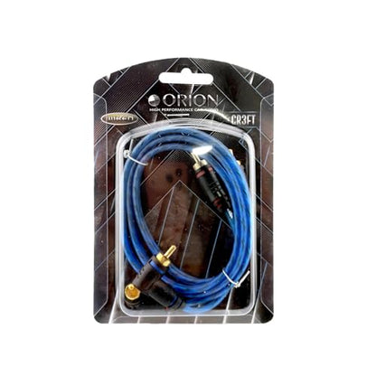 ORION Wired CR3FT (3-Ft Blue) 2 Channel RCA Male to RCA Male Stereo Car Audio Cable | RCA Cable for Amplifiers, Hi-Fi Systems, Speakers, Home Theater, Subwoofers - Angle/Straight Connectors - style: 3 FEET