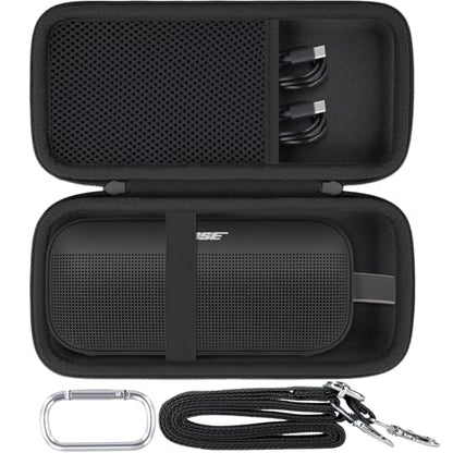 Case for Bose SoundLink Flex 2nd Gen/SoundLink Flex Bluetooth Speaker | Protective Storage Box, Portable Carrying Box, Smooth Zipper, Zippered Closure, Travel-ready, Black Case - color: Black