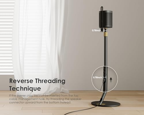 FITUEYES Universal Speaker Stand Pair, with Height Adjustable, Black,1 Pair - color: Black