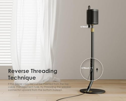 FITUEYES Universal Speaker Stand Pair, with Height Adjustable, Black,1 Pair - color: Black