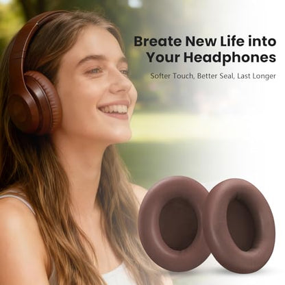 Studio Pro Headphone Ear Pads, Replacement Earpads/Cushions for Beats Studio Pro, with Premium Protein Leather, Resilient Memory Foam, Added Thickness - color: Earth