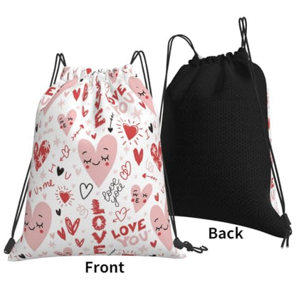 Cinch Sack Tropical Leaf Dot Texture Drawstring Tote Backpack - color: 5