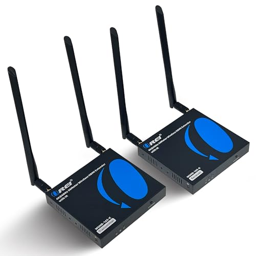 OREI 4K@60Hz HDMI Wireless Extender 165ft, Loop Out One-Way IR SSID Pairing | HDMI Wireless Extender, Wireless HDMI Transmitter – 18Gbps, HDMI 2.0, HDCP 2.2, 5GHz, Plug & Play, Low Latency - size: 4K@60Hz, style: TX & RX Kit