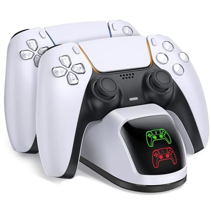 for PS5 Controller Charging Station, for PlayStation 5 Dualsense Charger - color: White