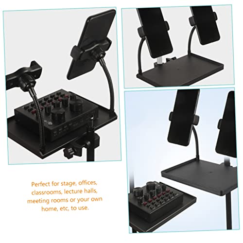 IMIKEYA Mic Sound Card Tray for Microphone Stand Clamp-on Accessory for Singing Easy to Install